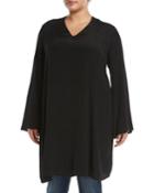 V-neck Bell-sleeve Tunic,