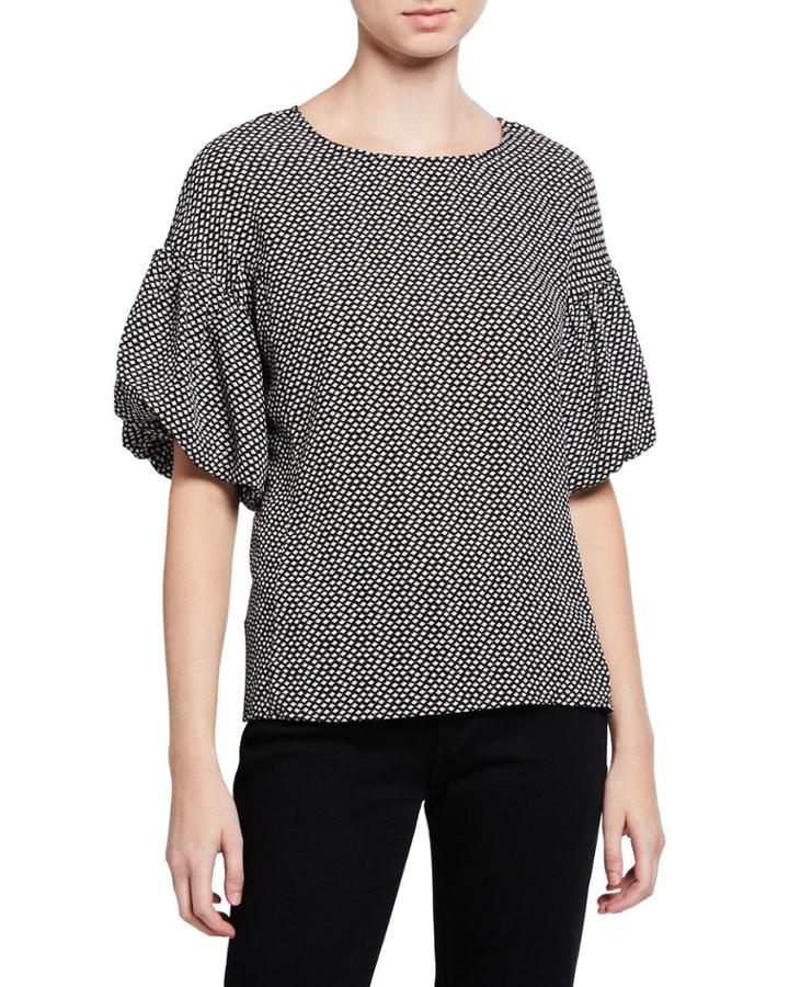 Bubble-sleeve Cabana Tee