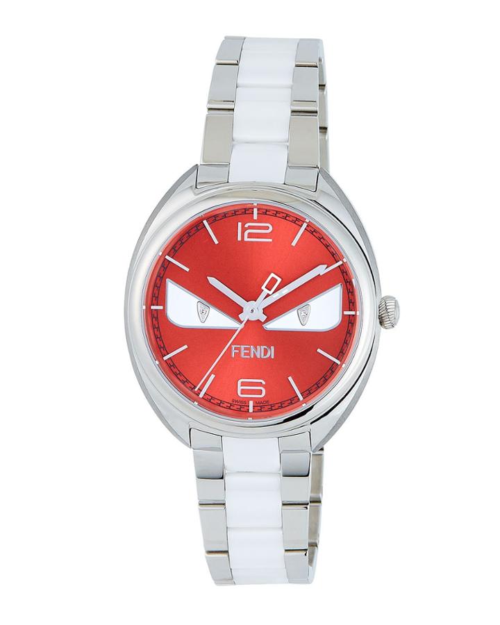 34mm Momento Bug Watch W/ Diamonds, Red