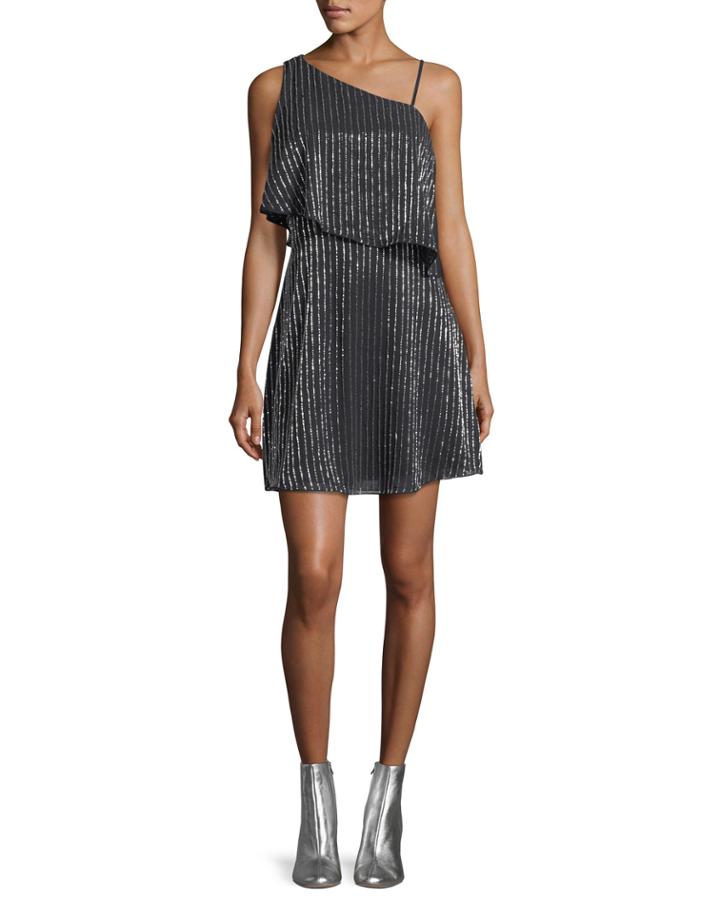 Hazel Asymmetric Sleeveless Mini Cocktail Dress