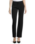 Straight-leg Stretch-woven Pants, Black
