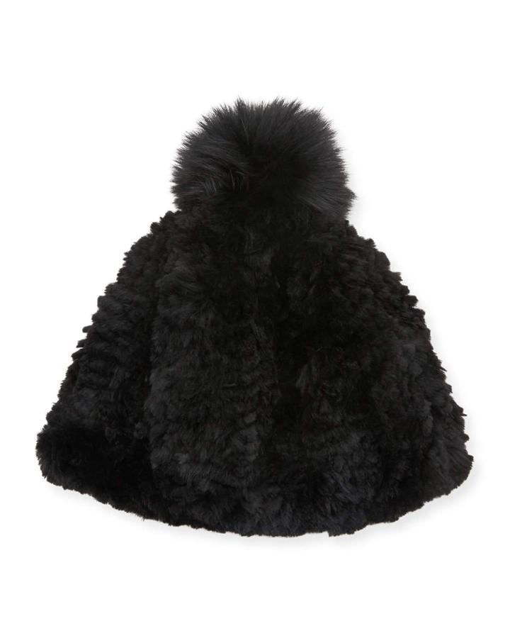 Fur Hat With Pompom
