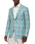 Plaid Cashmere-blend Sport Coat,