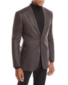 Men's Plaid Wool-silk Blazer