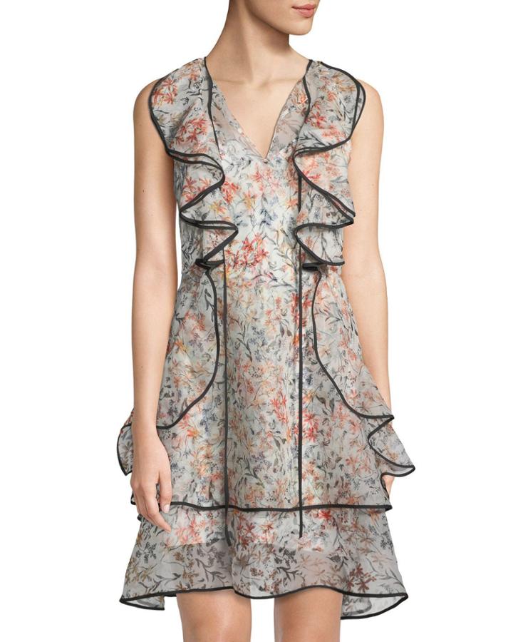 Sylphide Ruffle-trim Floral