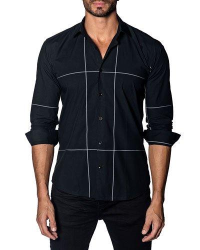 Windowpane-print Sport