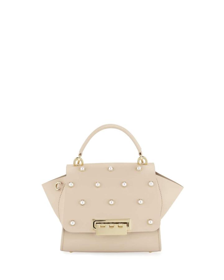 Eartha Pearly Leather Crossbody Bag,