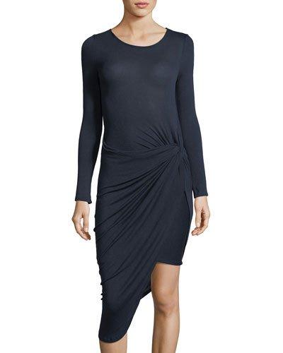 Naomi Ruched Asymmetric Dress