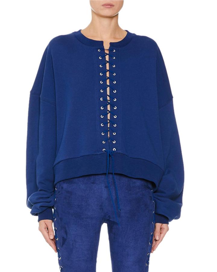 French-terry Lace-up