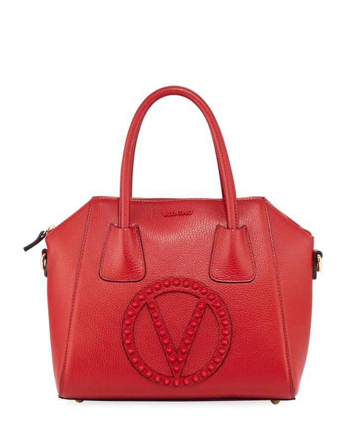Minimi Rock Dollaro Leather Satchel Bag With Tonal