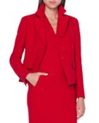 Aada Cut Collar Fitted Wool Jacket