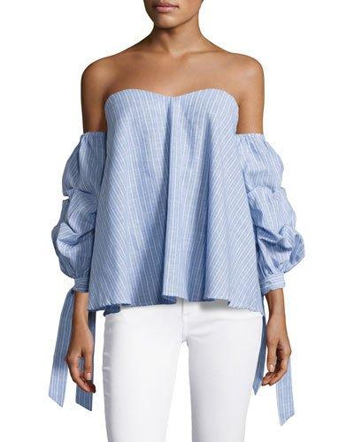 Striped Off-the-shoulder Top,