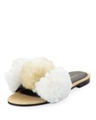 Bora Bora Raffia Pompom Slide
