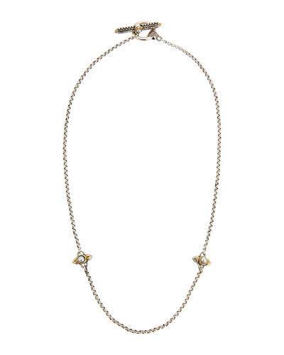 Amphitrite Double-pearl Chain Necklace