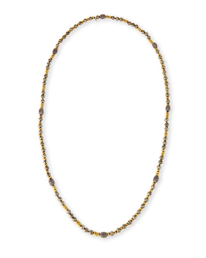 Ava Pyrite & Golden Nugget Necklace