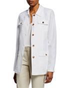 Tamaya Metropolis Linen Button-front Jacket