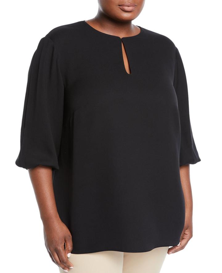 Kelsey Silk Cutout Blouse,