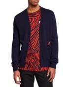 Men's Lambswool Blood Drops Cardigan