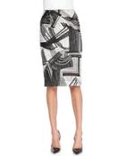 Abstract Embroidered Pencil