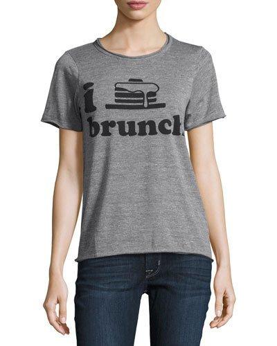 I Heart Brunch Top, Gray