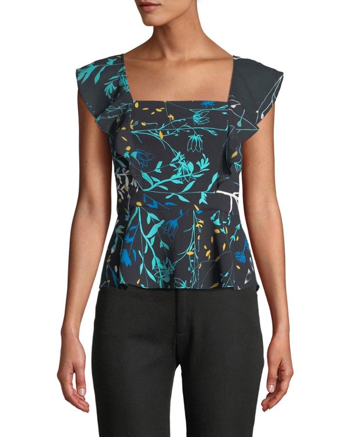 Jess Floral-print Sleeveless Combo Top