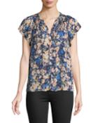 Gigi Floral-challis Short-sleeve Blouse