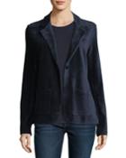 Single-button Velour Blazer