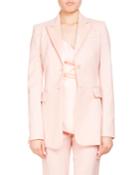 West Two-button Satin-trim Wool Tux Blazer