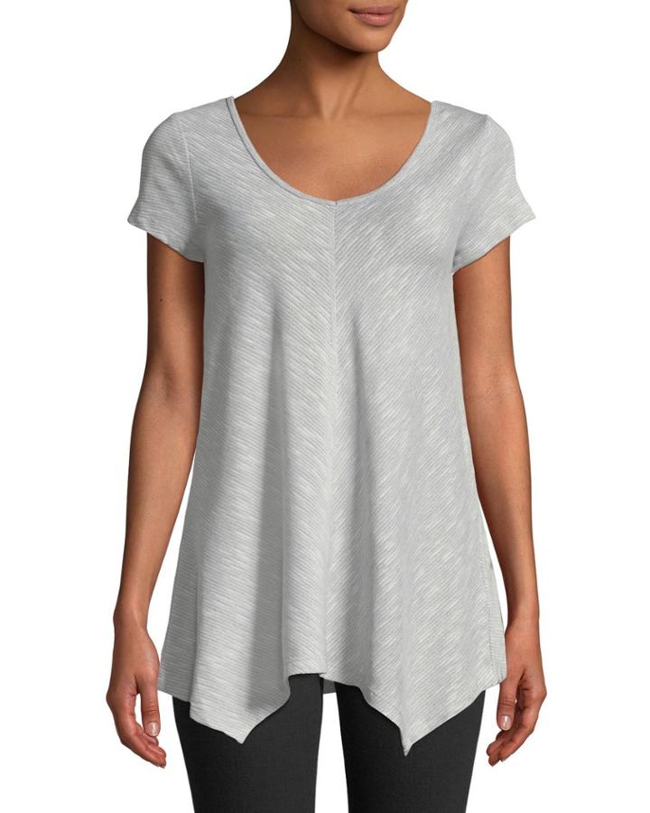 V-neck Chevron Handkerchief Tee