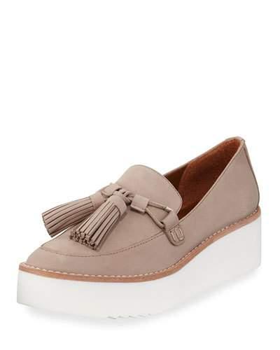 Hardy Nubuck Platform Loafer Sneakers, Beige