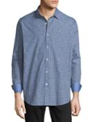Men's Classic-fit Button & Gingham Print