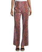 Jacoba Geo-print Boot-cut Pants