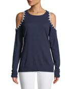 Cold-shoulder Whipstitch-trim
