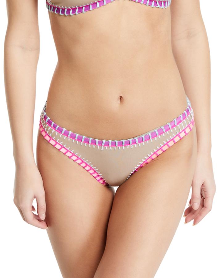 Crochet-trim Hipster Bikini Bottoms