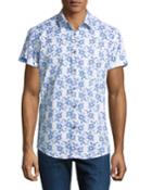 Classic-fit Cherry-toile Short-sleeve