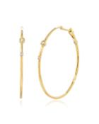 14k Large Hoop Earrings With Lovebolt Diamonds