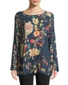 Ludios Ruffled Floral-print Tunic