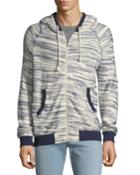 Space-dye Tweed Zip-front Hoodie