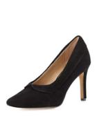 Nelson Scalloped Suede Pump, Black