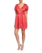 Mona Polka Dot V-neck Short-sleeve Dress
