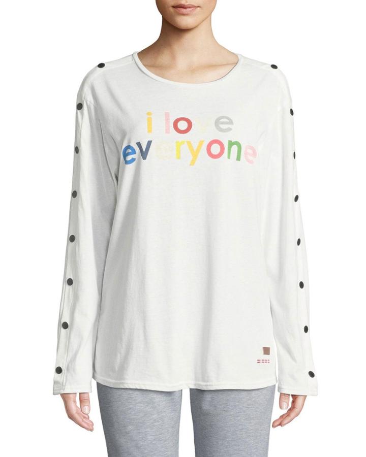 Doni I Love Everyone Snap-sleeve Top