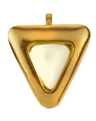 Crush Crystal Triangle Pendant, Green