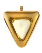 Crush Crystal Triangle Pendant, Green