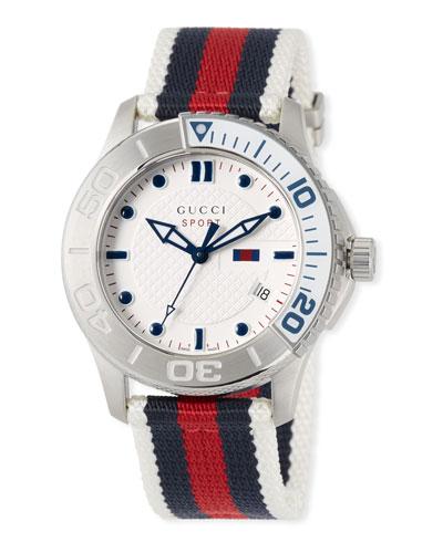 44mm G-timeless Watch W/ Woven