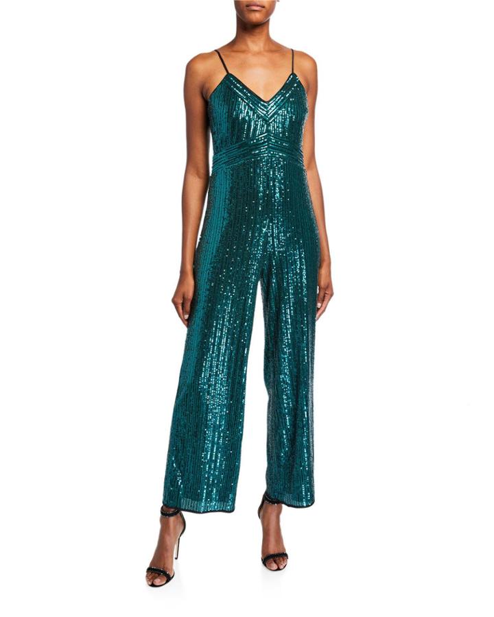 Louisiana Sequin V-neck Cami Jumpsuit