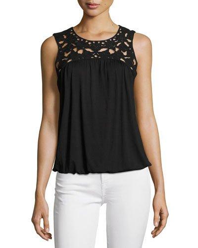 Fine High-twist Jersey Top, Black