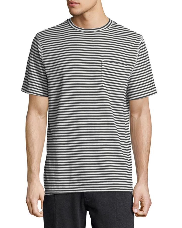 Men's Father Striped Crewneck T-shirt