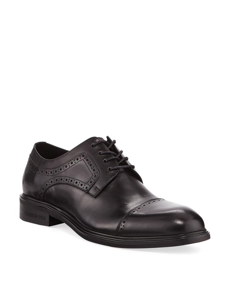 Men's Davis Brogued Leather Derby