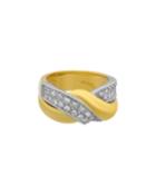 18k Two-tone Braided Diamond Ring,