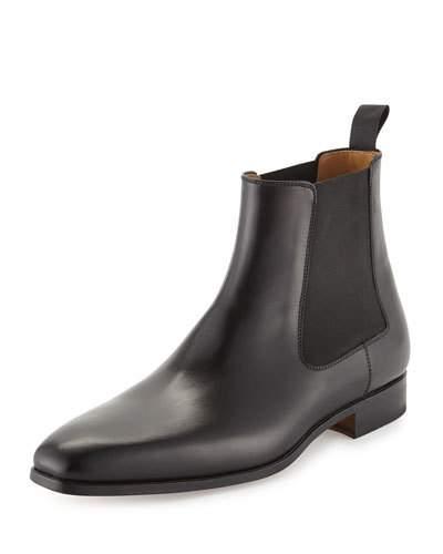 Hand Antique Leather Boots, Black